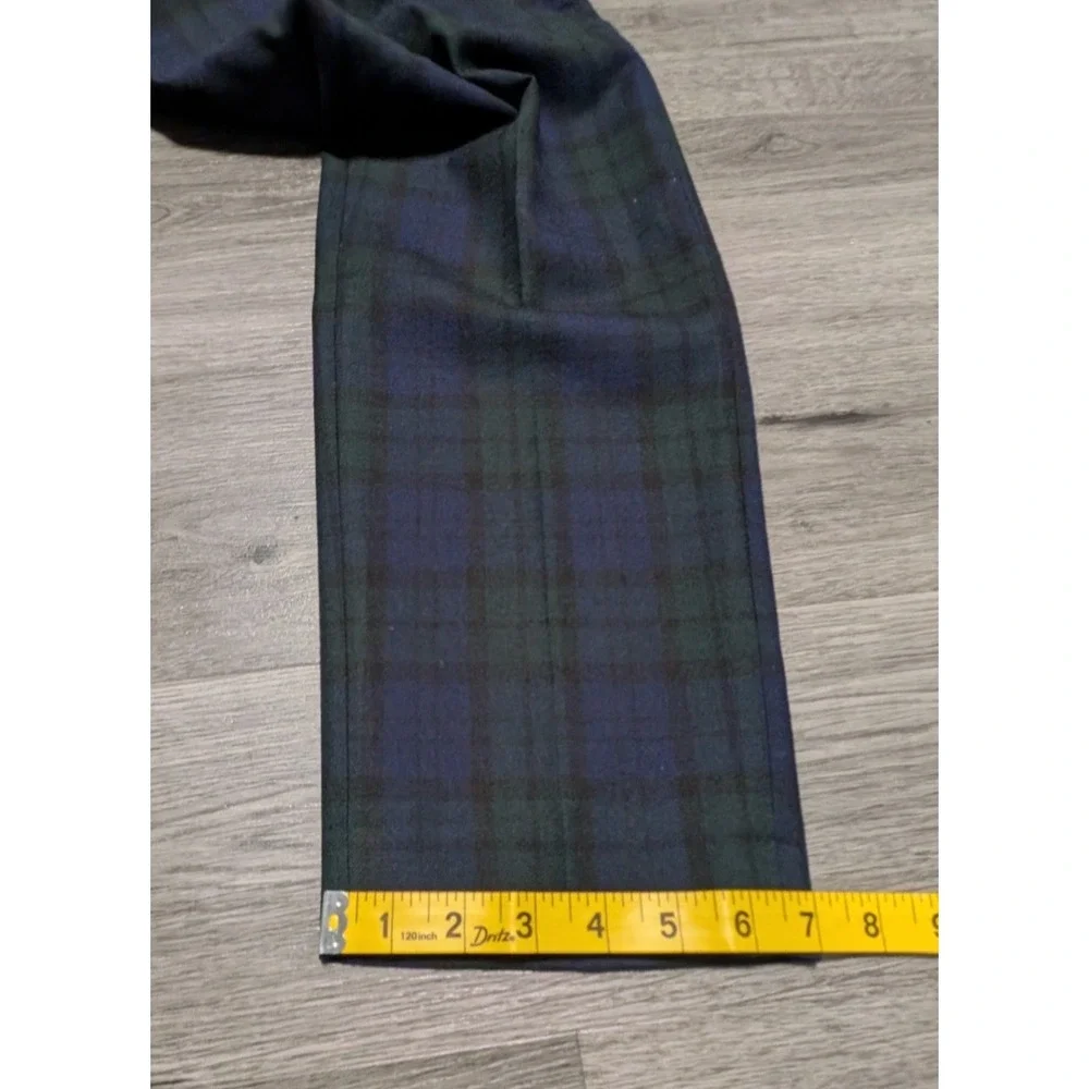 Banana Republic Men's 100% Wool Blackwatch Plaid Taper Fit Pant Size 33x30